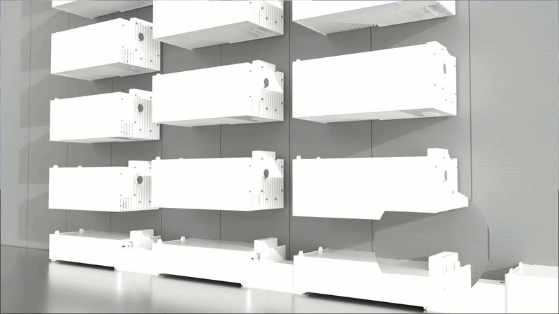 ดีไซน์แบบ Modular ติดตั้งแบบวางซ้อนกันได้